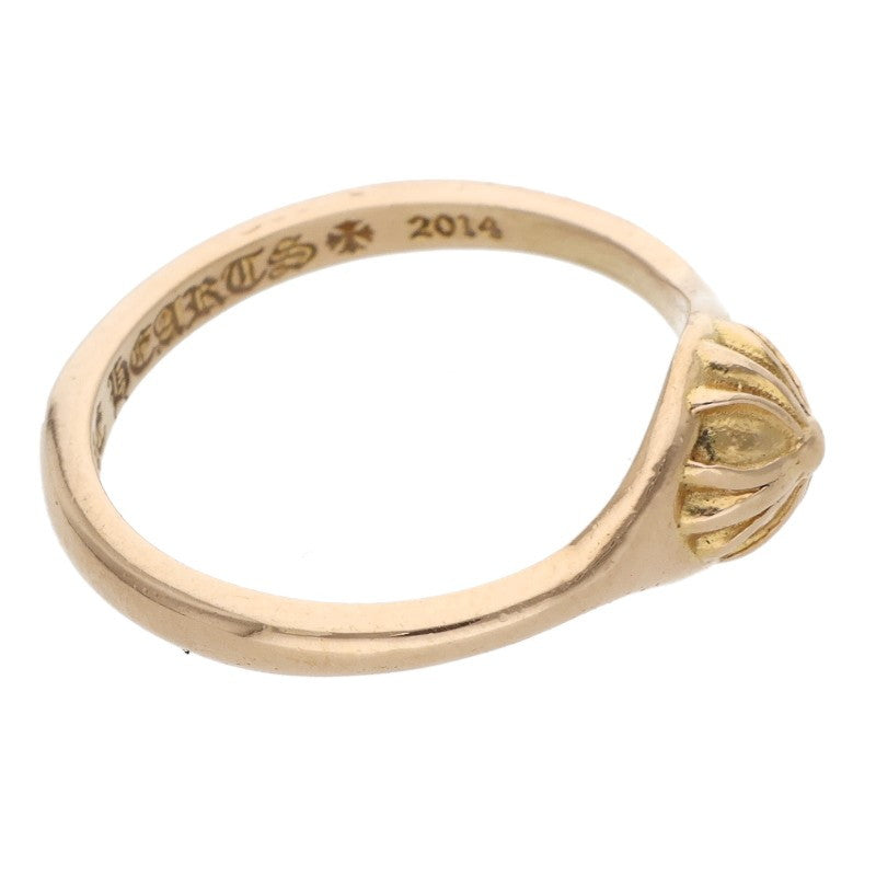 Chrome Hearts 22K BUBBLGM MINI HALF CRSBL Ring Size US 4