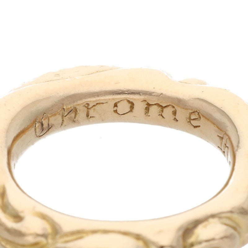 Chrome Hearts 22K SCRL BAND Gold Ring Yellow Size US 4.5