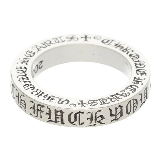 Chrome Hearts 3mm SPACER FUCKYOU Silver Ring Size ONE SIZE