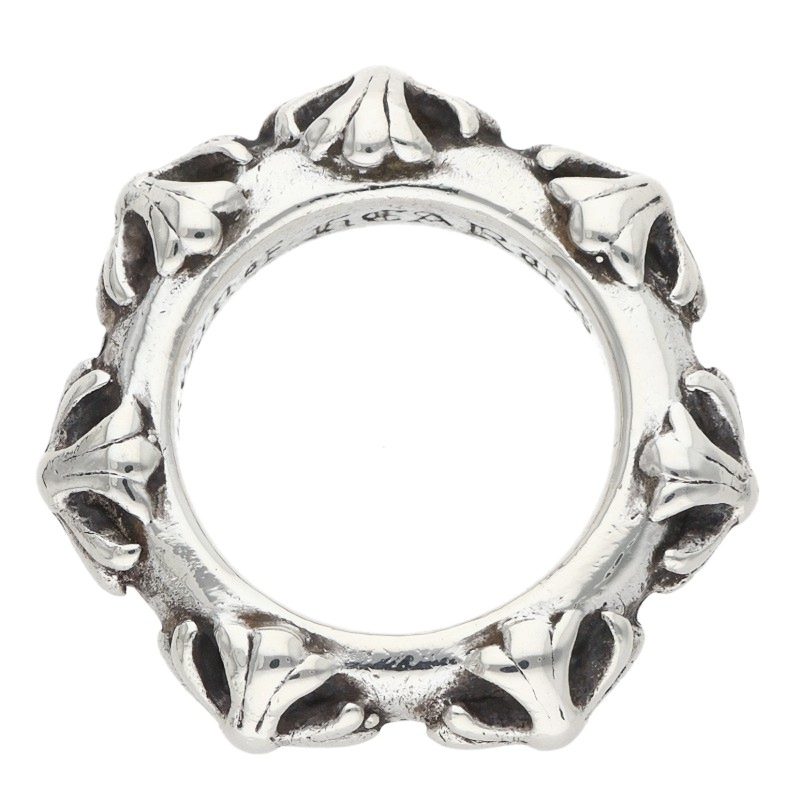 Chrome Hearts CROSS BAND Silver Ring Size US 4