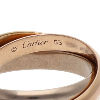Cartier Trinity Classic K18YG PG WG Ring Size ONE SIZE