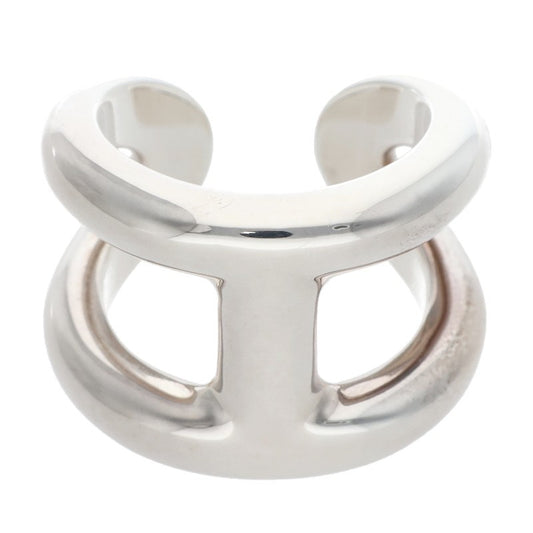HERMES Osmose GM Silver Ring Size ONE SIZE