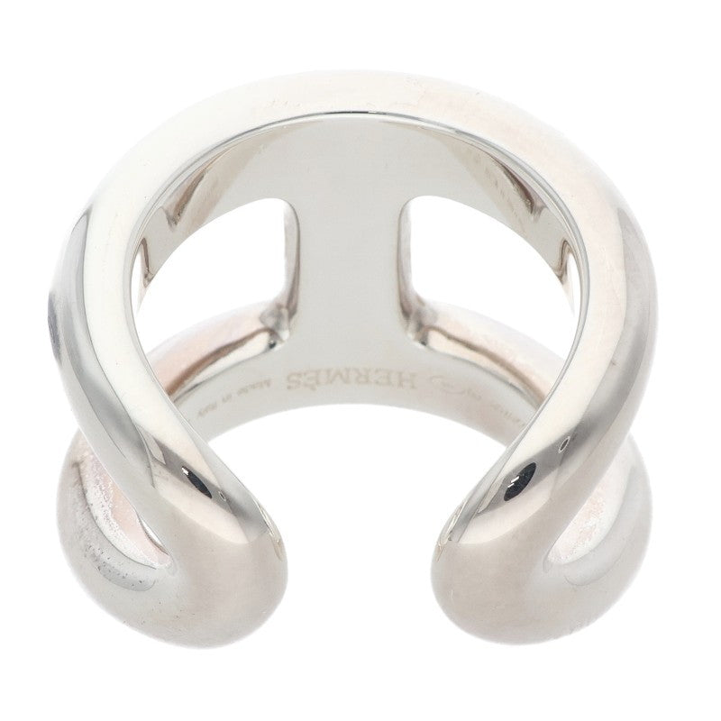 HERMES Osmose GM Silver Ring Size ONE SIZE