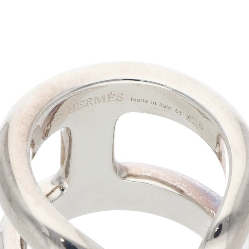 HERMES Osmose GM Silver Ring Size ONE SIZE