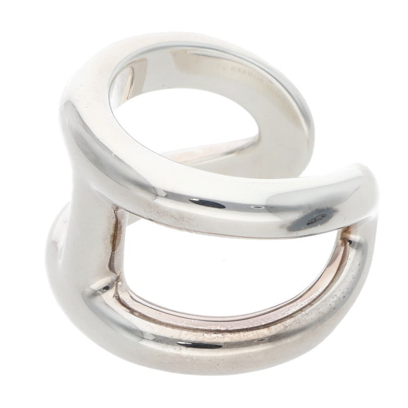 HERMES Osmose GM Silver Ring Size ONE SIZE
