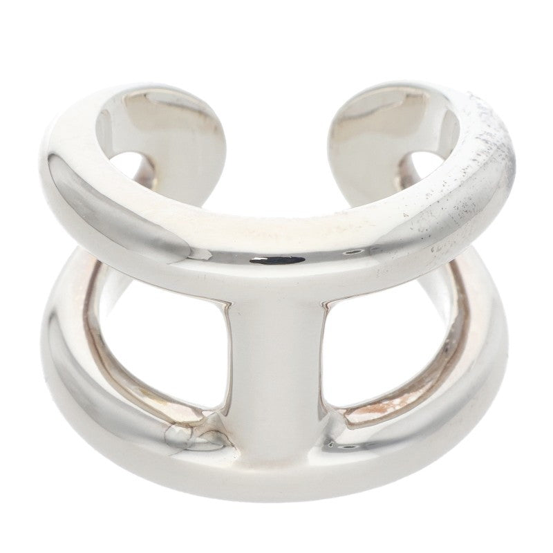 HERMES Osmose GM Silver Ring Size ONE SIZE