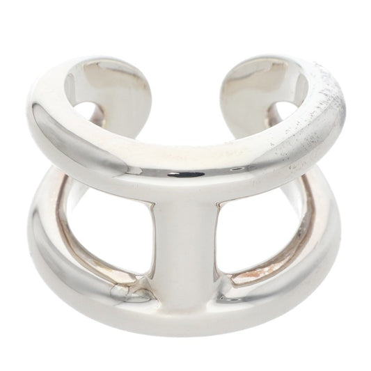 HERMES Osmose GM Silver Ring Size ONE SIZE