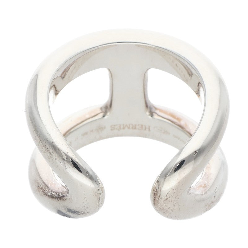 HERMES Osmose GM Silver Ring Size ONE SIZE