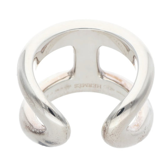 HERMES Osmose GM Silver Ring Size ONE SIZE