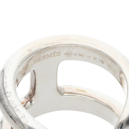 HERMES Osmose GM Silver Ring Size ONE SIZE