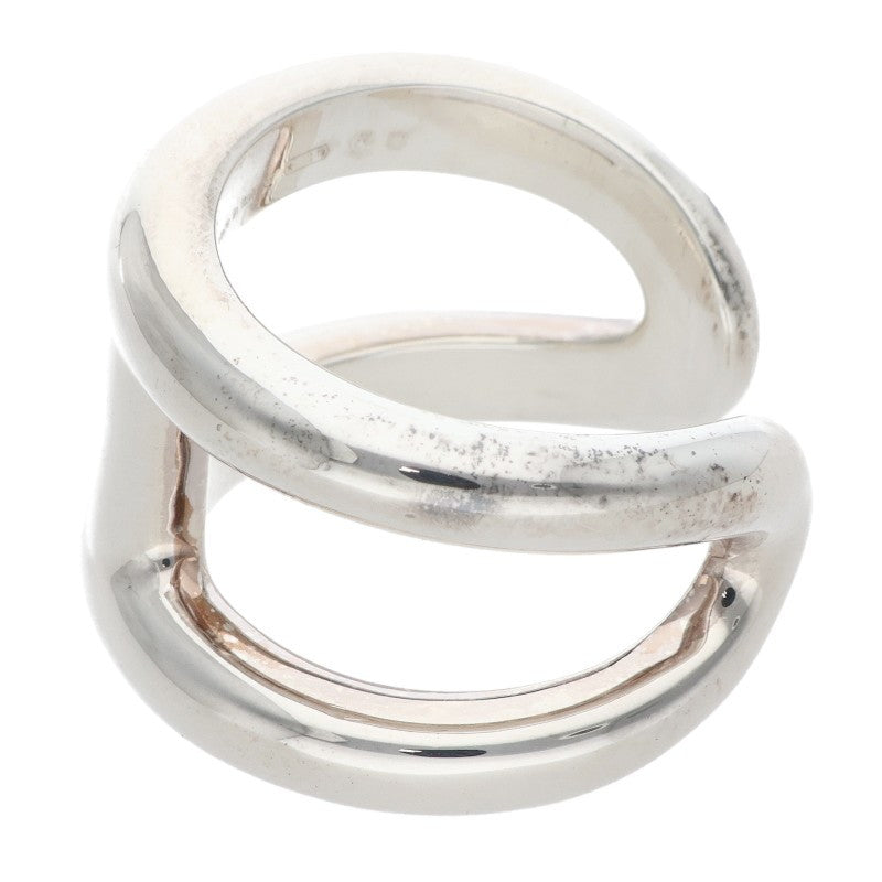 HERMES Osmose GM Silver Ring Size ONE SIZE