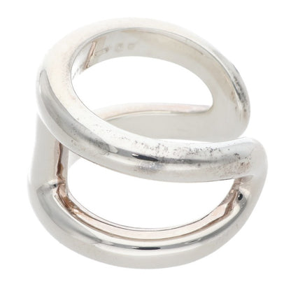 HERMES Osmose GM Silver Ring Size ONE SIZE