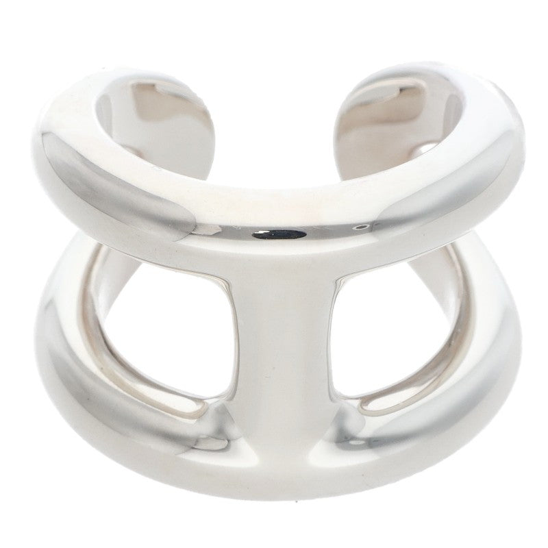 HERMES Osmose GM Silver Ring Size ONE SIZE