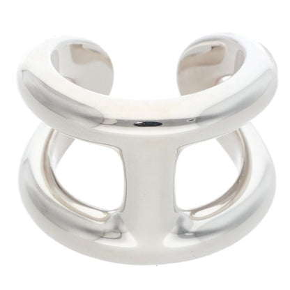 HERMES Osmose GM Silver Ring Size ONE SIZE