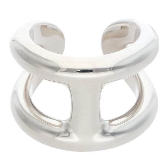 HERMES Osmose GM Silver Ring Size ONE SIZE