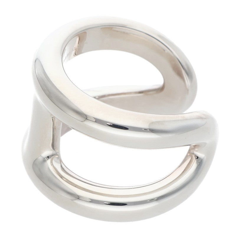 HERMES Osmose GM Silver Ring Size ONE SIZE