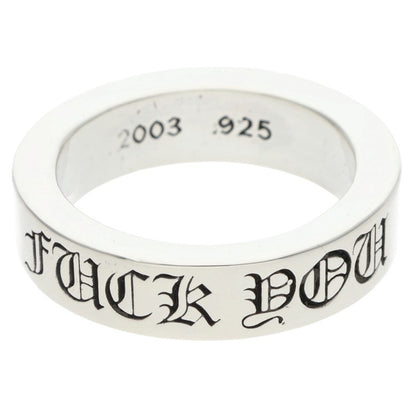 Chrome Hearts 6mm Spacer FUCKYOU Ring 925 Size ONE SIZE