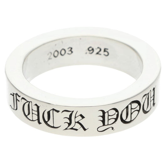 Chrome Hearts 6mm Spacer FUCKYOU Ring 925 Size ONE SIZE