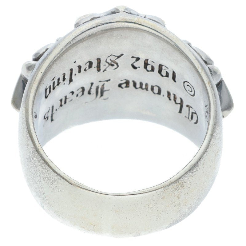 Chrome Hearts Keeper Pave Diamond Silver Ring Size ONE SIZE