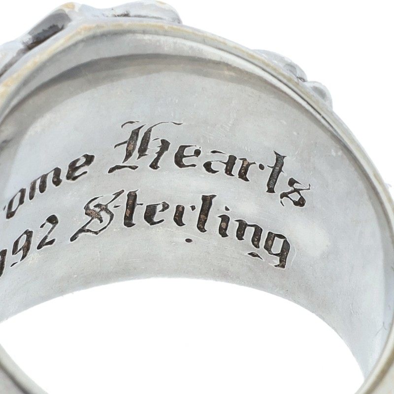 Chrome Hearts Keeper Pave Diamond Silver Ring Size ONE SIZE