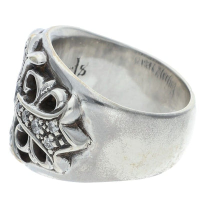 Chrome Hearts Keeper Pave Diamond Silver Ring Size ONE SIZE