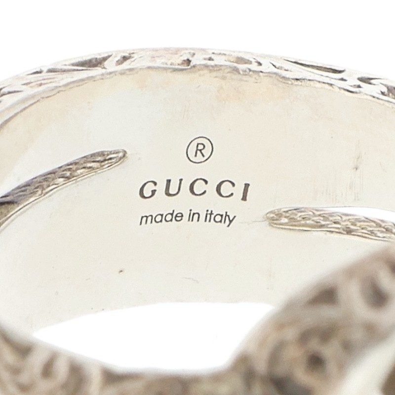 GUCCI GG Marmont Key Motif Silver Ring Size ONE SIZE