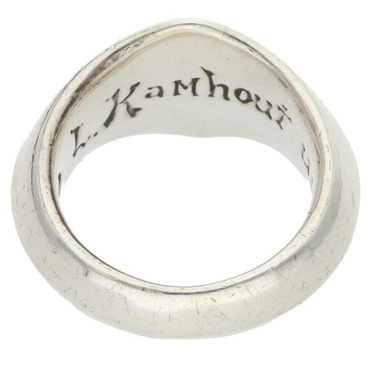 LEONARD KAMHOUT Silk L Silver Ring Size 16.5