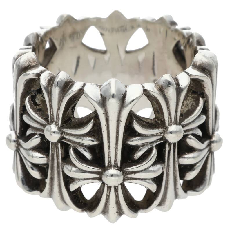 Chrome Hearts CEMETERY Cross Silver Ring Size ONE SIZE