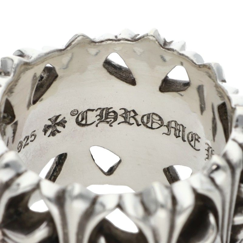 Chrome Hearts CEMETERY Cross Silver Ring Size ONE SIZE