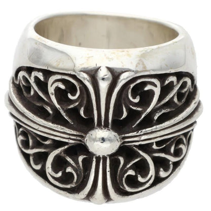 Chrome Hearts CLASSIC OVAL Cross Silver Ring Size ONE SIZE