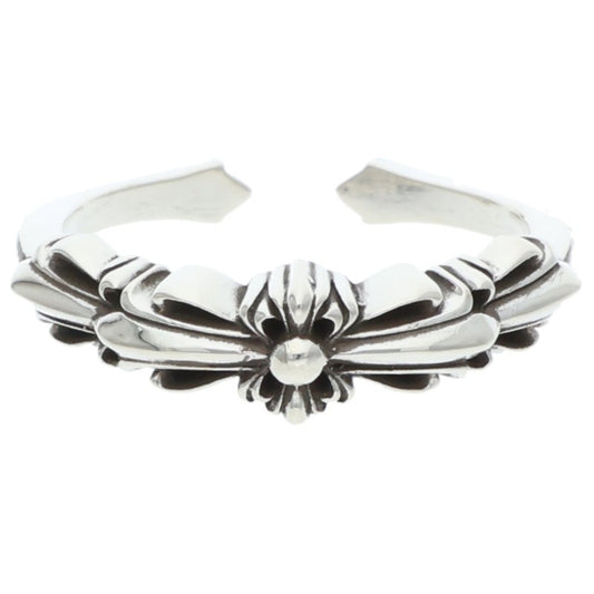 Chrome Hearts BABY CLSC Double Floral Ring Size ONE Silver