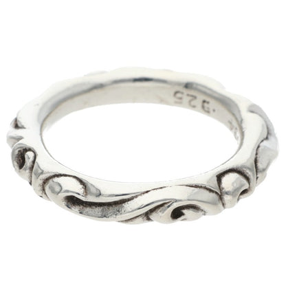 Chrome Hearts SCRL BAND Silver Ring 925 Size ONE SIZE