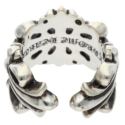 Chrome Hearts DBL FLRL CRS Silver Ring 925 Size US 6.5