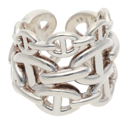 HERMES Chaine d'Ancre Enchainee GM Silver Ring Size ONE SIZE