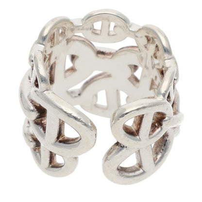 HERMES Chaine d'Ancre Enchainee GM Silver Ring Size ONE SIZE