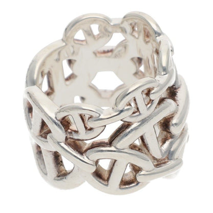 HERMES Chaine d'Ancre Enchainee GM Silver Ring Size ONE SIZE