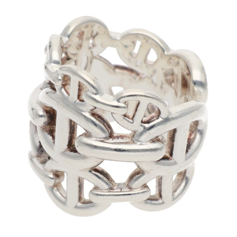 HERMES Chaine d'Ancre Enchainee GM Silver Ring Size ONE SIZE