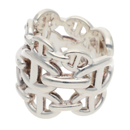 HERMES Chaine d'Ancre Enchainee GM Silver Ring Size ONE SIZE