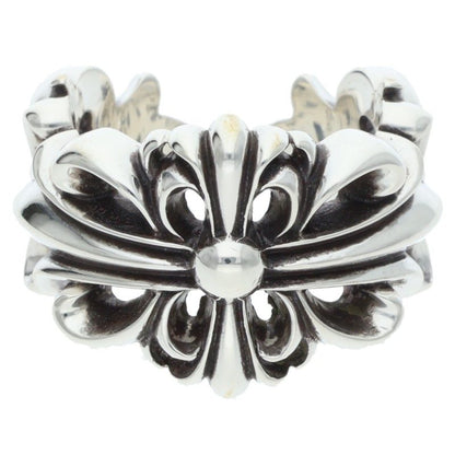 Chrome Hearts DBL FLRL CRS Silver Ring 925 Size ONE SIZE