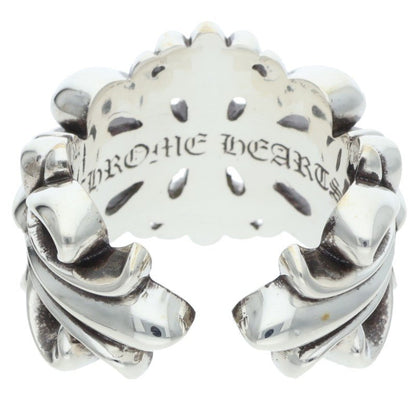 Chrome Hearts DBL FLRL CRS Silver Ring 925 Size ONE SIZE