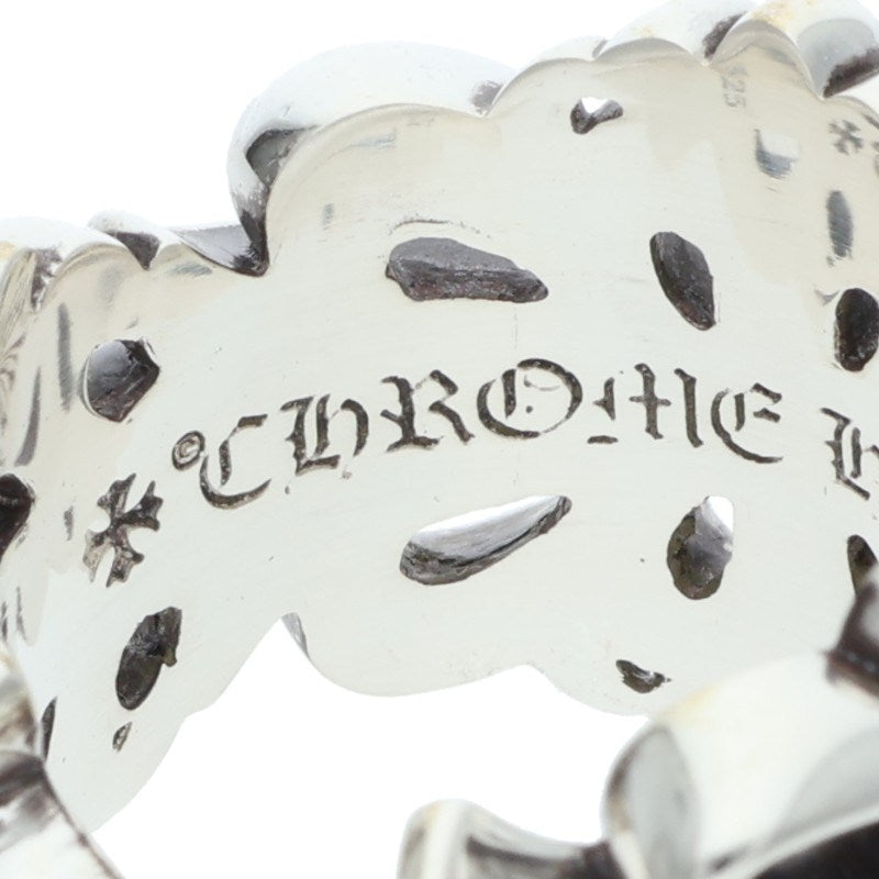 Chrome Hearts DBL FLRL CRS Silver Ring 925 Size ONE SIZE