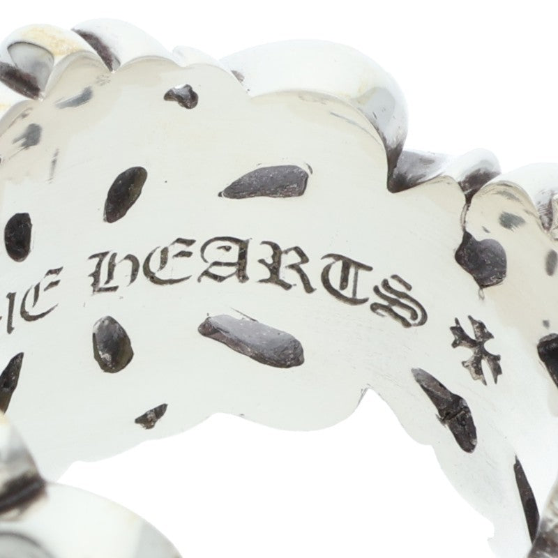 Chrome Hearts DBL FLRL CRS Silver Ring 925 Size ONE SIZE