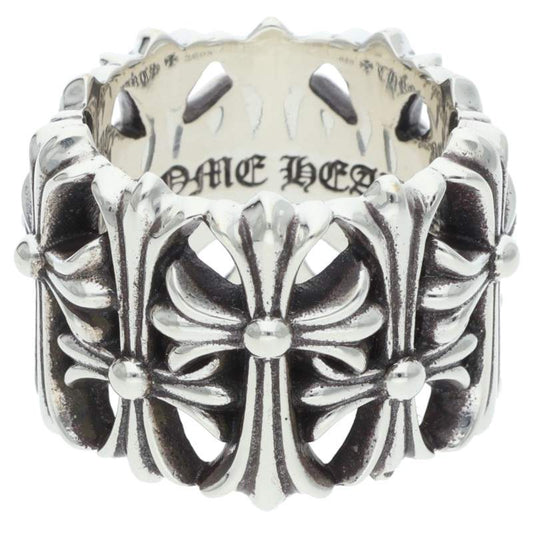 Chrome Hearts Cemetery Cross Silver Ring 925 Size ONE SIZE