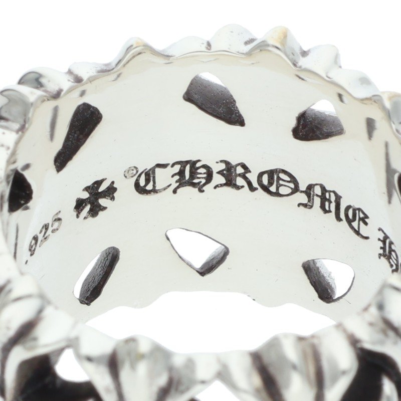 Chrome Hearts Cemetery Cross Silver Ring 925 Size ONE SIZE