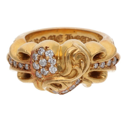 Chrome Hearts 22K Floral Heart Pave Diamond Size ONE SIZE