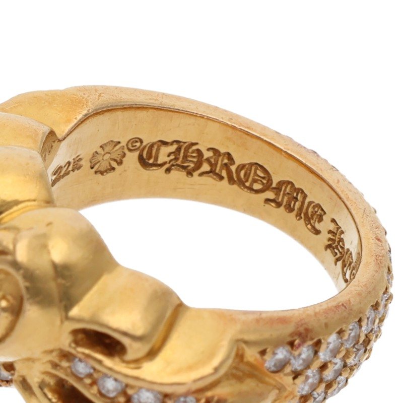 Chrome Hearts 22K Floral Heart Pave Diamond Size ONE SIZE
