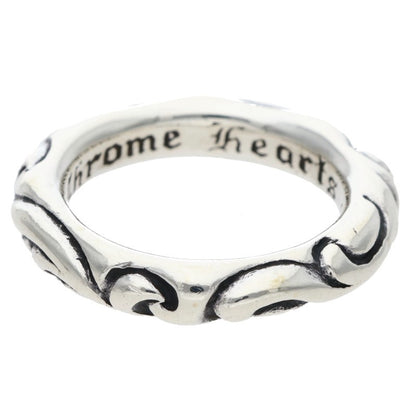Chrome Hearts SCRL BAND Silver Ring 925 Size ONE SIZE
