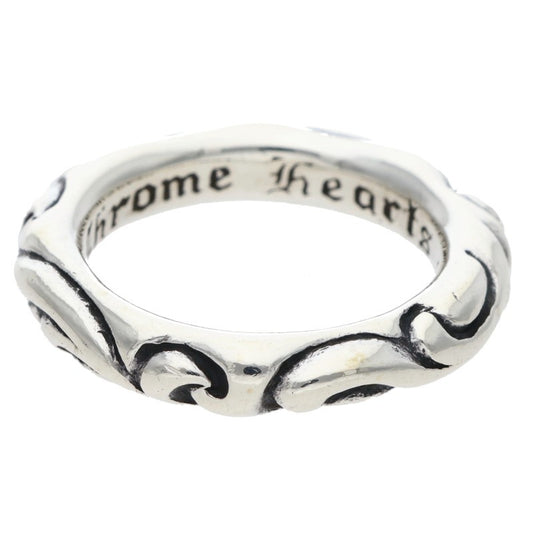 Chrome Hearts SCRL BAND Silver Ring 925 Size ONE SIZE