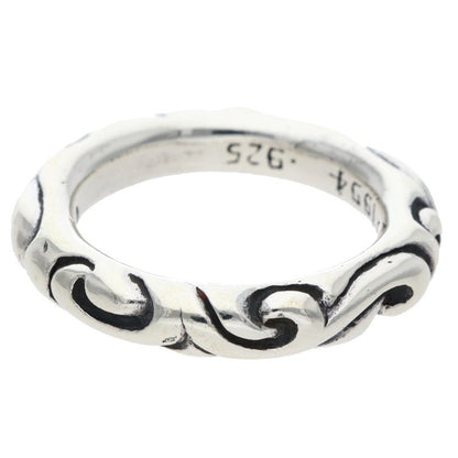 Chrome Hearts SCRL BAND Silver Ring 925 Size ONE SIZE