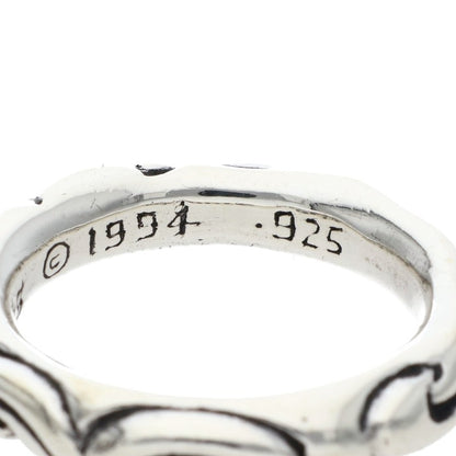 Chrome Hearts SCRL BAND Silver Ring 925 Size ONE SIZE